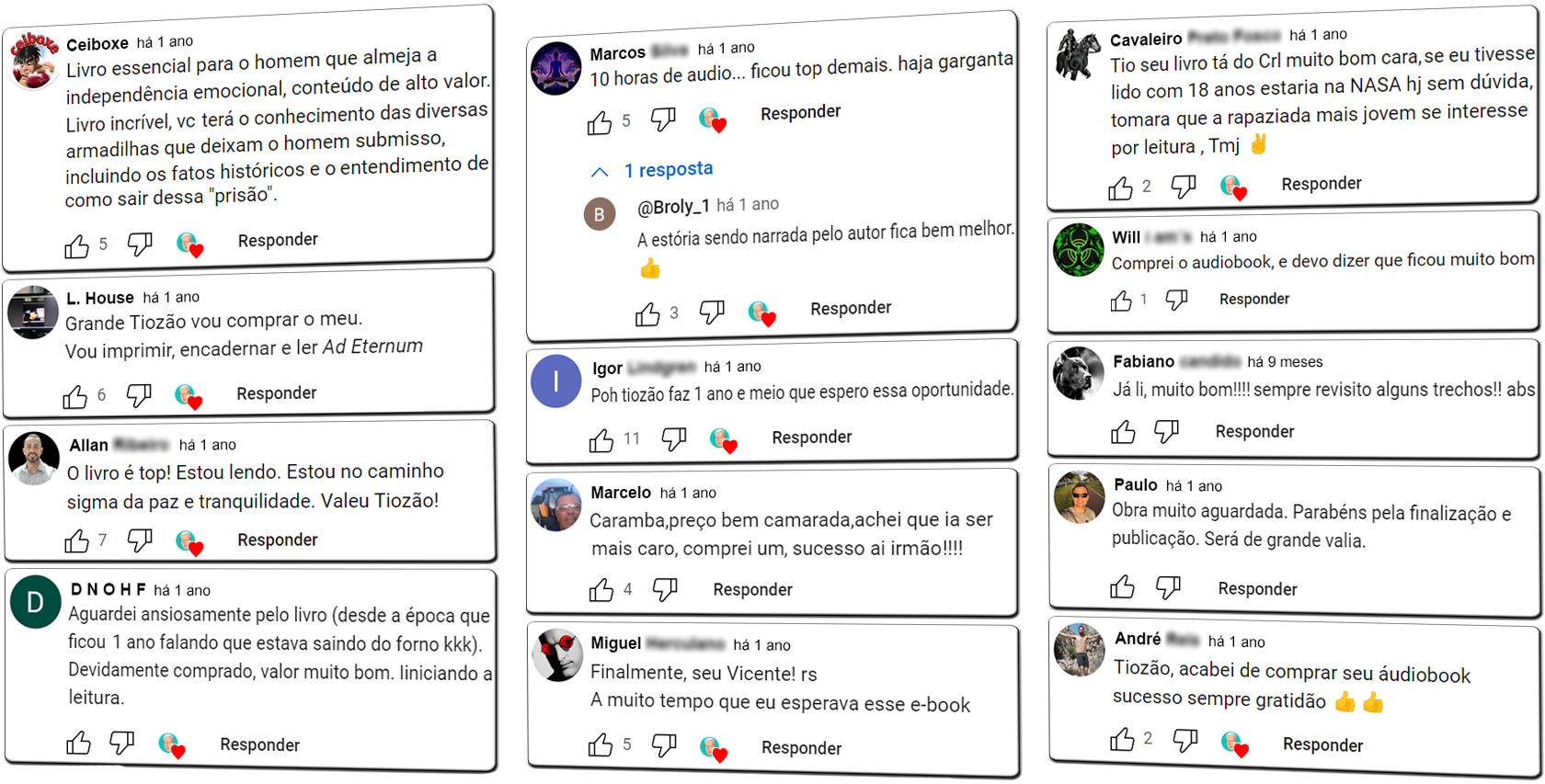 Comentários de leitores do Homem Insubmisso