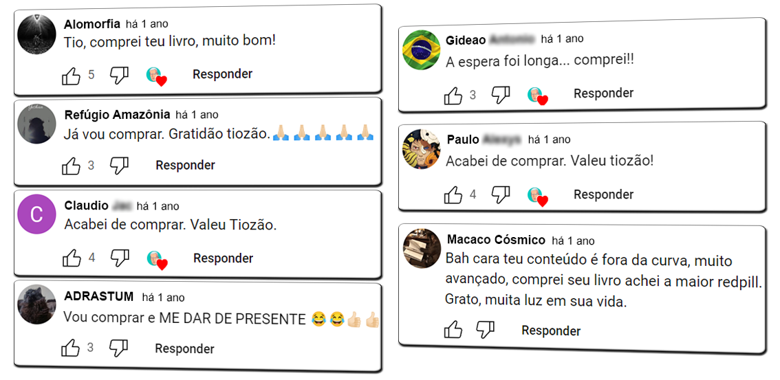 Mais comentários de leitores do Homem Insubmisso